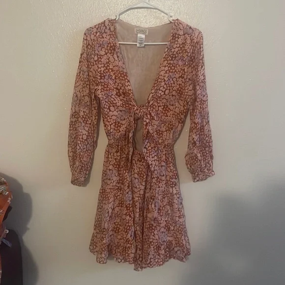 L Space Stay Golden Dress Tie Front - Picture 3 of 7